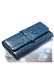 Fashion Women's Folded Wallet Genuine Leather Clutch Wallets Purse