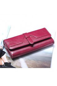 Fashion Women's Folded Wallet Genuine Leather Clutch Wallets Purse