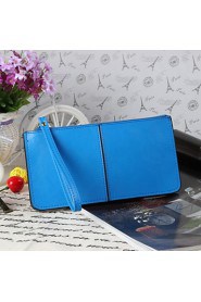 Women's Genuine Leather Zipper Around Long Wallet