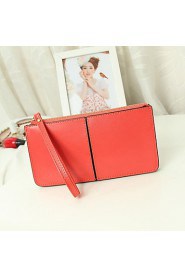 Women's Genuine Leather Zipper Around Long Wallet