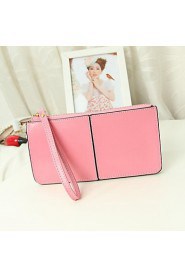 Women's Genuine Leather Zipper Around Long Wallet