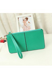 Women's Genuine Leather Zipper Around Long Wallet