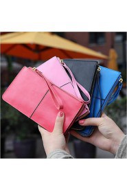 Women's Genuine Leather Zipper Around Long Wallet