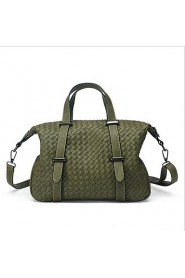 Women Outdoor PU Tote Green / Yellow / Black