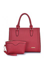 Women Casual / Office & Career / Shopping PU Tote Blue / Red / Black / Burgundy