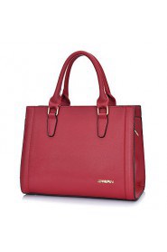 Women Casual / Office & Career / Shopping PU Tote Blue / Red / Black / Burgundy