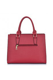 Women Casual / Office & Career / Shopping PU Tote Blue / Red / Black / Burgundy