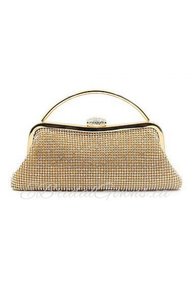 Women Satin Minaudiere Clutch / Evening Bag Gold / Silver / Black