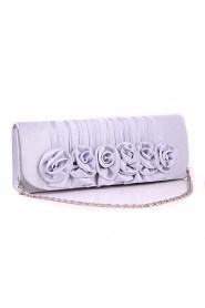 Women Satin Minaudiere Clutch / Evening Bag Beige / Red / Gray