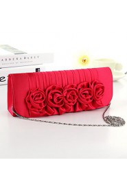 Women Satin Minaudiere Clutch / Evening Bag Beige / Red / Gray