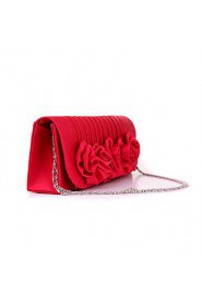 Women Satin Minaudiere Clutch / Evening Bag Beige / Red / Gray