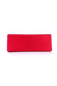 Women Satin Minaudiere Clutch / Evening Bag Beige / Red / Gray