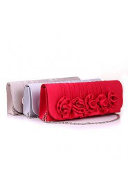 Women Satin Minaudiere Clutch / Evening Bag Beige / Red / Gray