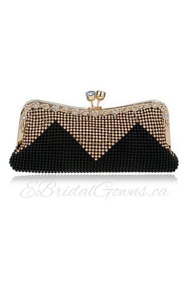 Women Metal Baguette Evening Bag