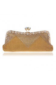 Women Metal Baguette Evening Bag