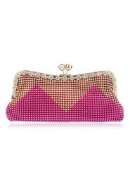 Women Metal Baguette Evening Bag