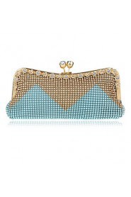 Women Metal Baguette Evening Bag