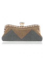 Women Metal Baguette Evening Bag