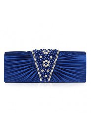 Satin With Imitation Pearl Clutch/Evening Bag (More Colors)