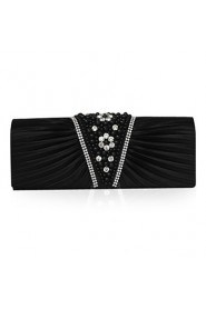 Satin With Imitation Pearl Clutch/Evening Bag (More Colors)