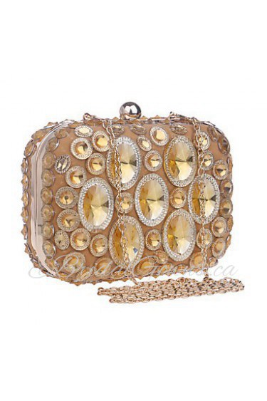 Women Polyester / Metal Minaudiere Clutch / Evening Bag Blue / Gold / Black