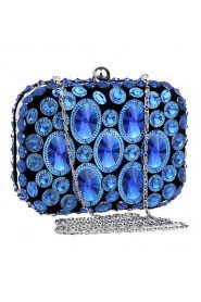 Women Polyester / Metal Minaudiere Clutch / Evening Bag Blue / Gold / Black