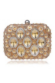 Women Polyester / Metal Minaudiere Clutch / Evening Bag Blue / Gold / Black