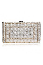 Women Elegant High grade Pearl Diamonds Evening Bag