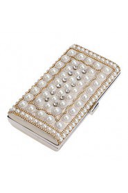 Women Elegant High grade Pearl Diamonds Evening Bag