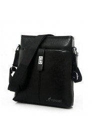 Men PU Messenger Shoulder Bag Brown / Black