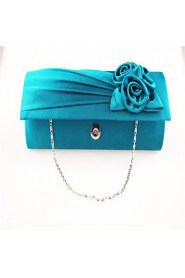 Women's Rose Silk Evening Bag Sapphire Blue Red Green