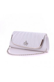 Women Satin Minaudiere Clutch / Evening Bag White / Pink / Gold / Silver / Black