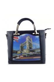 Women Formal / Event/Party Cowhide Tote Blue / Brown / Red / Black