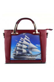 Women Formal / Event/Party Cowhide Tote Blue / Brown / Red / Black