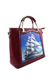 Women Formal / Event/Party Cowhide Tote Blue / Brown / Red / Black