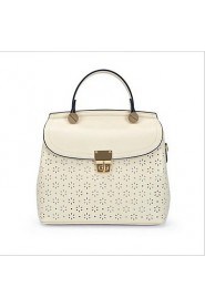 Women Outdoor PU Tote White / Black