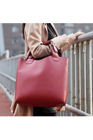 Women Casual / Office & Career / Shopping PU Tote Brown / Red