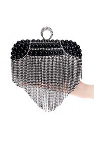 Women Tassel Pearl Diamonds Evening Bag