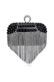 Women Tassel Pearl Diamonds Evening Bag