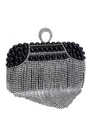 Women Tassel Pearl Diamonds Evening Bag