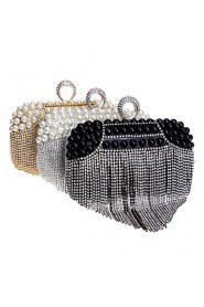 Women Tassel Pearl Diamonds Evening Bag