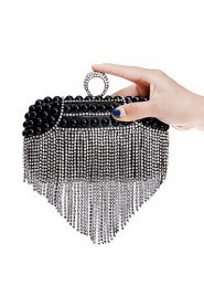 Women Tassel Pearl Diamonds Evening Bag