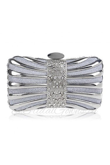 Women Polyester / Metal Minaudiere Clutch / Evening Bag Gold / Silver