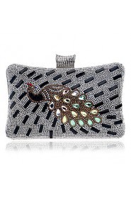 Women Elegant High grade The Peacock Diamonds Evening Bag