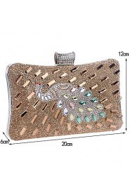 Women Elegant High grade The Peacock Diamonds Evening Bag