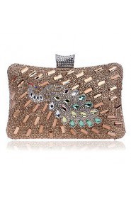 Women Elegant High grade The Peacock Diamonds Evening Bag