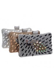 Women Elegant High grade The Peacock Diamonds Evening Bag