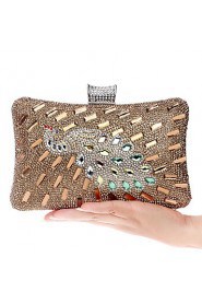 Women Elegant High grade The Peacock Diamonds Evening Bag