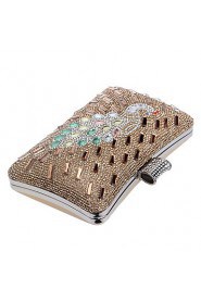 Women Elegant High grade The Peacock Diamonds Evening Bag