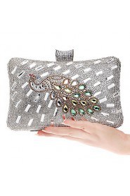 Women Elegant High grade The Peacock Diamonds Evening Bag